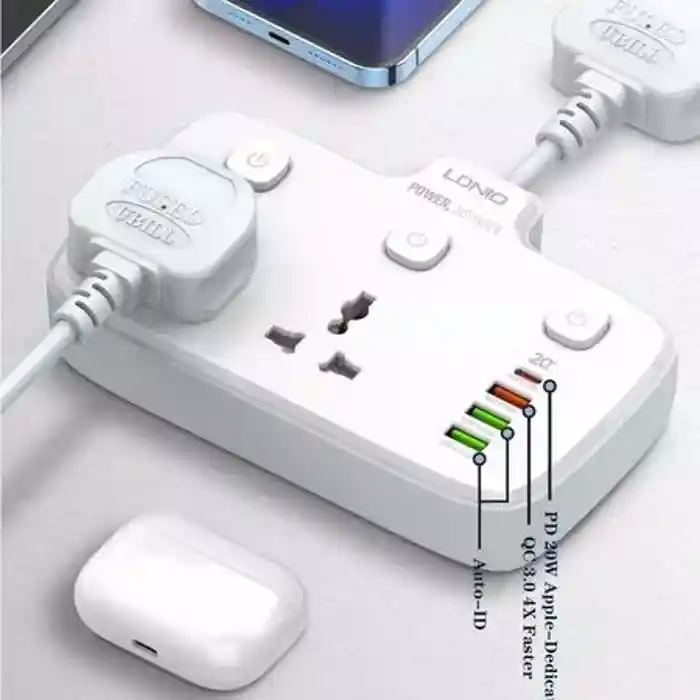 Ldnio SC2413 PD & QC3.0 2 Universal Outlets Power Socket